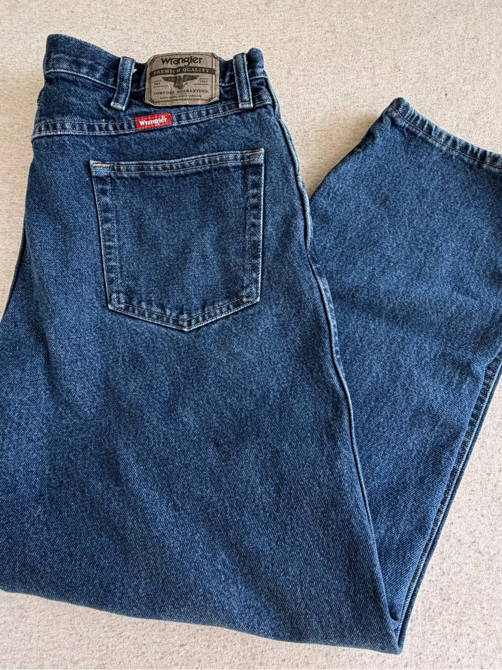 Wrangler Five Star Premium Denim Regular Fit Jeans Men's 38x30 Blue